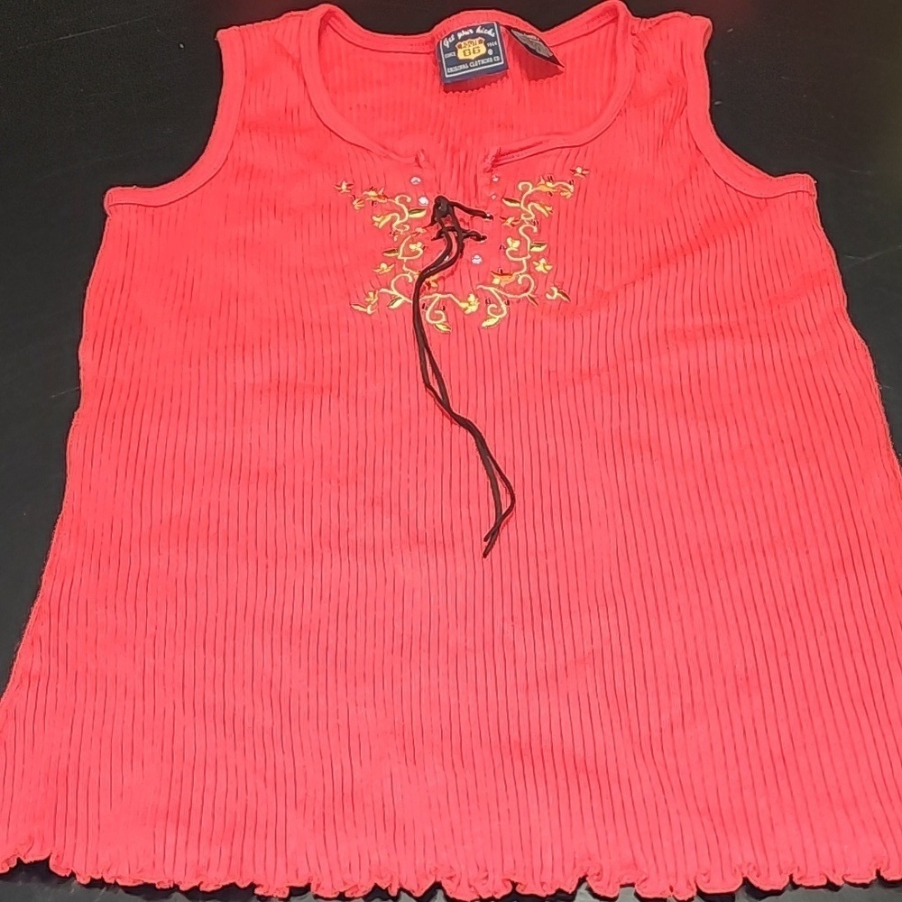 Vintage Route 66 Embellished Tank Top Sz XL